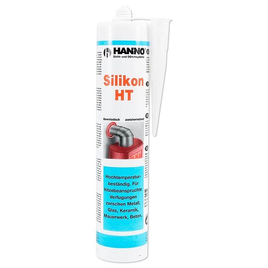 Bild 1 - HANNO Hochtemperatur-Silikon HT - bis 280C - acetatvernetzend - Kartusche 300 ml - Farbe rotbraun