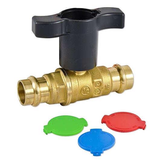 Bild 1 - Giacomini Press-Kugelhahn für Kupfer und Edelstahl - 18 mm x 18 mm - voller Durchgang