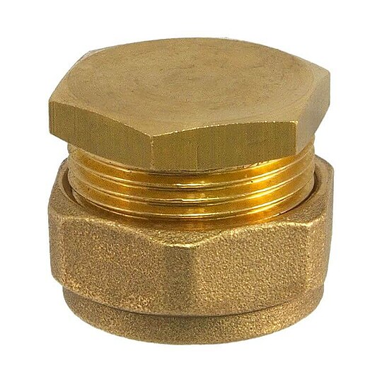 Klemmverschraubung mit Stopfen für Kupferrohr 22mm