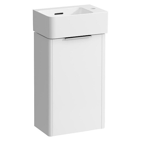 Bild 1 - Waschtisch+Unterschrank Laufen Val 340 x 640 x 220 mm, 1 Hahnloch, mit berlauf, wei matt - H8622802601061