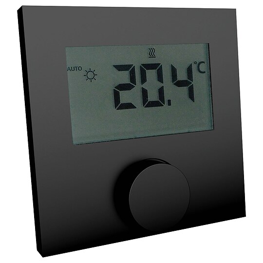 Bild 1 - Raumregler Alpha direct Standard Display - 230 V - Triac-Ausgang - Gehäuse schwarz matt - RD 20203-11N3