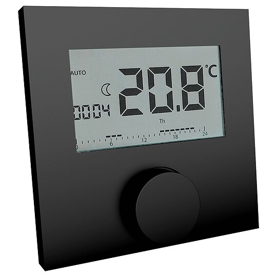 Bild 1 - Raumregler Alpha direct Control Display - 230 V - Triac-Ausgang - Gehäuse schwarz matt - RD 25203-61N3