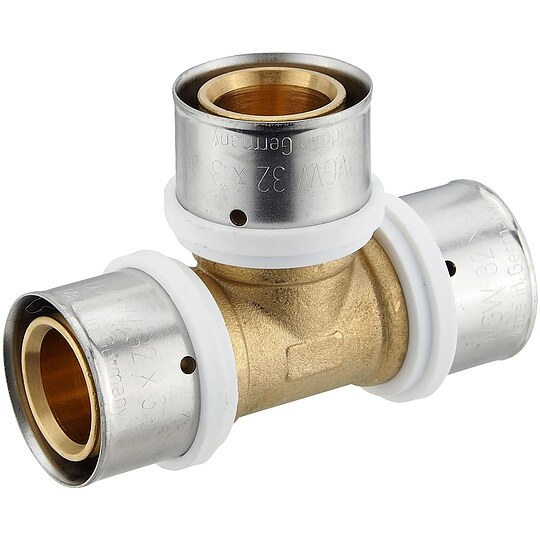 Bild 1 - Pressfitting-T-St�ck 32 x 3,0 - 32 x 3,0 - 32 x 3,0 mm f�r MV-Rohr