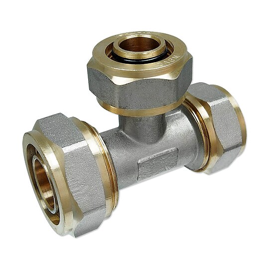 Bild 1 - Schraubfitting-T-Stck 20 x 2,0 - 16 x 2,0 - 16 x 2,0 mm fr Alu-Mehrschicht-Verbundrohr