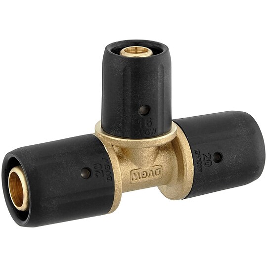 Bild 1 - Steck-T-St�ck 20 x 2 - 16 x 2 - 20 x 2 mm f�r Mehrschicht-Verbundrohr
