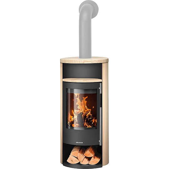 Bild 1 - Kaminofen Oranier Polar Neo 8, Sandstein / Stahl schwarz, 8 kW - 5568 42