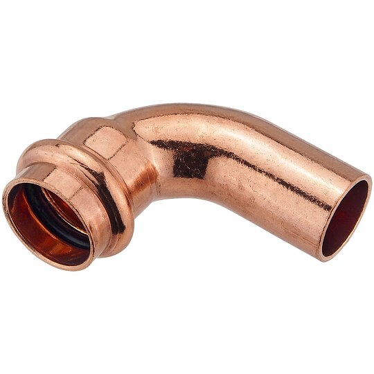 Bild 1 - Press-Bogen 90 - 22 mm - Innen x Auen - fr Kupferrohre - DVGW-zertifiziert - fr V- & M-Kontur