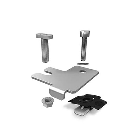 Bild 1 - K2 Systems PV-Befestigung Kreuzverbinder-Set Verbindungselement von Querschienen für SolidRail-System