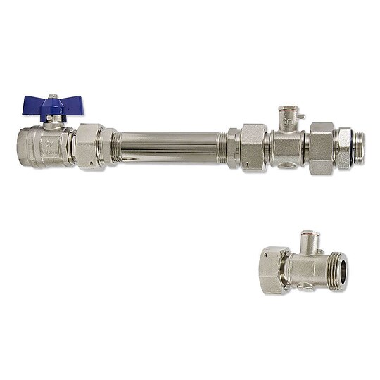 Bild 1 - W�rmemengenz�hler-Einbau-Set - horizontal - f�r Baul�nge 110 mm 3/4'' und 130 mm 1''