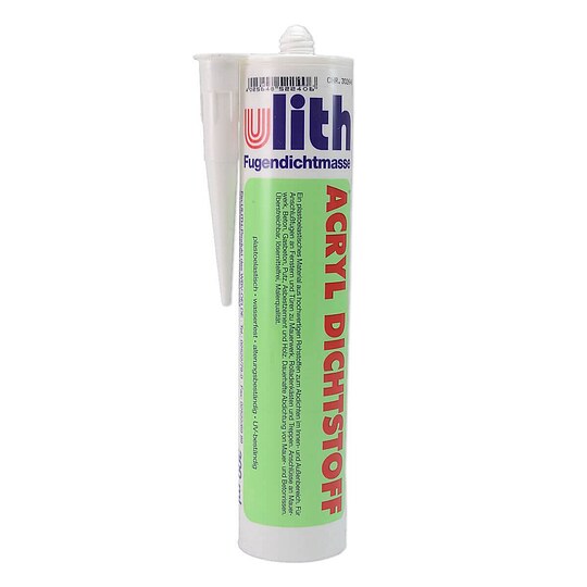 Bild 1 - Acryl-Fugendichtmasse von ULITH - WEISS - Kartusche 300 ml
