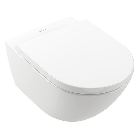 Bild 1 - Combi-Pack Villeroy & Boch Subway 3.0 Wand-Tiefspül-WC, TwistFlush, spülrandlos & WC-Sitz Softclose, weiß - 4670TS01