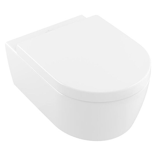 Bild 1 - Combi-Pack Villeroy & Boch Avento Wand-Tiefspül-WC, spülrandlos & WC-Sitz Softclose, weiß - 5656HR01