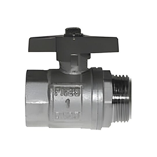 Bild 1 - Viessmann Kugelhahn G 1'' IG-AG für Anschluss an Edelstahl Heizkreisverteiler - 7568330