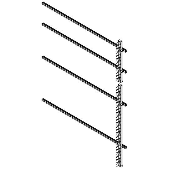 Bild 1 - Viessmann Befestigungssystem Fassaden/Balkon-Montage f�r Vitosol 300-TM SP3C waagerecht - 1,98 m� - ZK00825