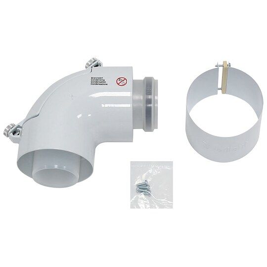 Bild 1 - Vaillant Bogen 87° mit Reinigungsöffnung konzentrisch Ø 60/100 PP - 303916