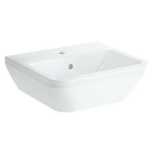Bild 1 - Handwaschbecken VitrA Integra 450 x 400 mm, mit �berlauf, 1 Hahnloch mittig, eckige Form, wei� - 7047L003-0001