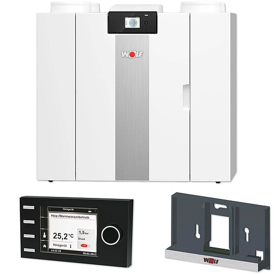 Bild 1 - WOLF Paket CWL-2-325 inkl. Bedienmodul BM-2 und Wandsockel - mit Wrmerckgewinnung - 4/0 R