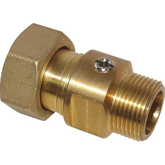 Bild 1 - Absperrkugelhahn Easyflow DN20 (3/4'') AG x DN25 (1'') berwurfmutter