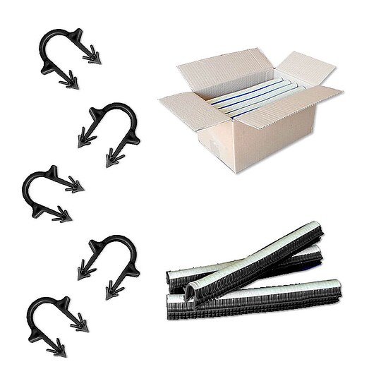 Bild 1 - Tackernadeln - Heizrohrhalter 40 mm für Rohre Ø 14 bis 20 mm - magaziniert - Karton 1.000 Stk.