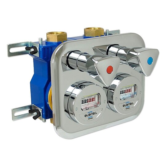 Bild 1 - Wasserzhler-Montageblock ZENNER 2'' Komplett-Set 4-teilig - 5 % gespart