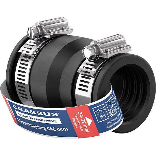 Bild 1 - Adapterkupplung CAC 0401 Spannbereich 32-40 x 24-32mm EPDM - PN 0,6 bar