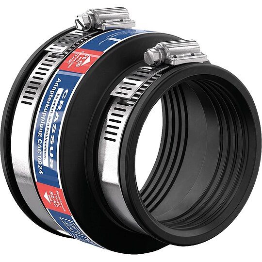 Bild 1 - Adapterkupplung CAC 0924 Spannbereich 82-92 x 60-68 mm EPDM - PN 0,6 bar