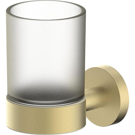 Bild 1 - Glashalter Eldrid mit Wandhalter, Messing Hellbronze