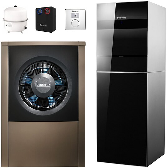 Bild 1 - Buderus WLW196i-8 AR T190 Logaplus W�rmepumpen-Paket mit Regelung RC100 H f�r Heizkreis - 7739610276