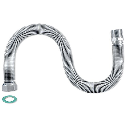 Bild 1 - Edelstahl-Wellrohr 1'' AG x 1'' berwurfmutter - ausziehbar von 75 - 130 mm