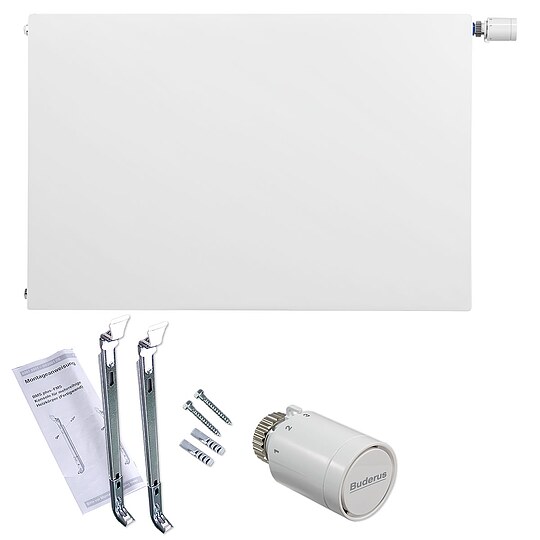Bild 1 - Ventil-Heizkrper Buderus Logatrend VC-Plan H 500 mm L 1200 mm Typ 21 - 1056/680 Watt - Set mit Thermostatkopf rechts