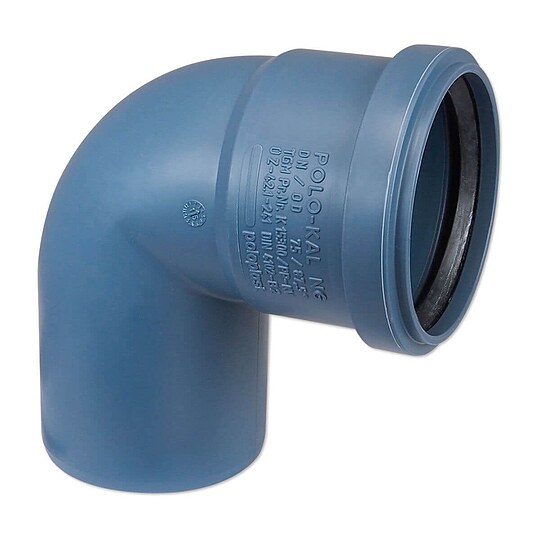 Bild 1 - POLO-KAL NG Abflussrohr-Bogen 87,5� mit Muffe - schalld�mmend - DN 75