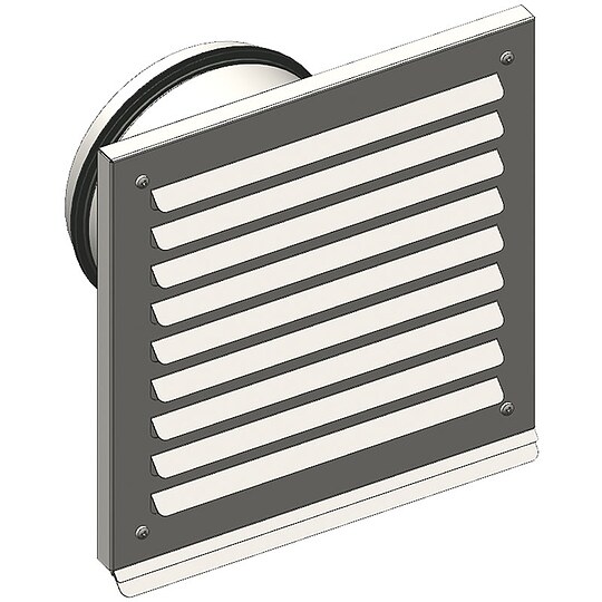 Bild 1 - Viessmann Auenwandblende Design DN180 mit Vogelschutzgitter, Edelstahl - ZK05352