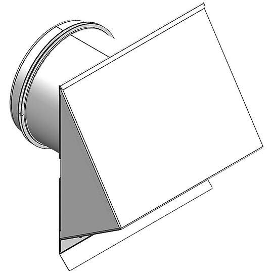 Bild 1 - Viessmann Au�enwandblende DN180 mit Vogelschutzgitter, wei� - ZK03027