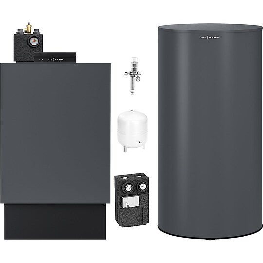 Bild 1 - Viessmann l-Brennwert-Paket Vitoladens 300-C 28,9 kW modulierend mit Regelung Vitotronic 200 und 200l Speicher nebengestellt - Z022420