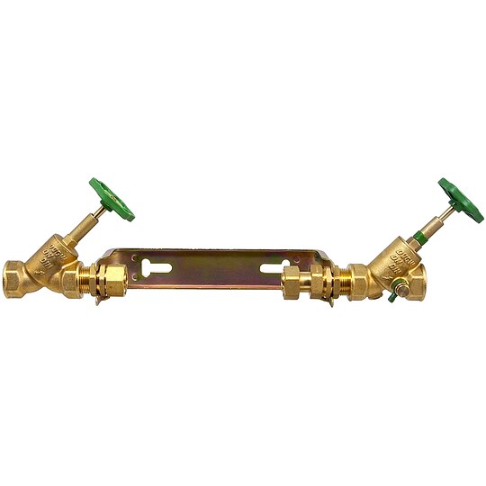 Bild 1 - Wasserzhler-Anschlussbgel fr Hauptwasserzhler Baulnge 190 mm - Leitung 1'' - Komplettset 3-teilig