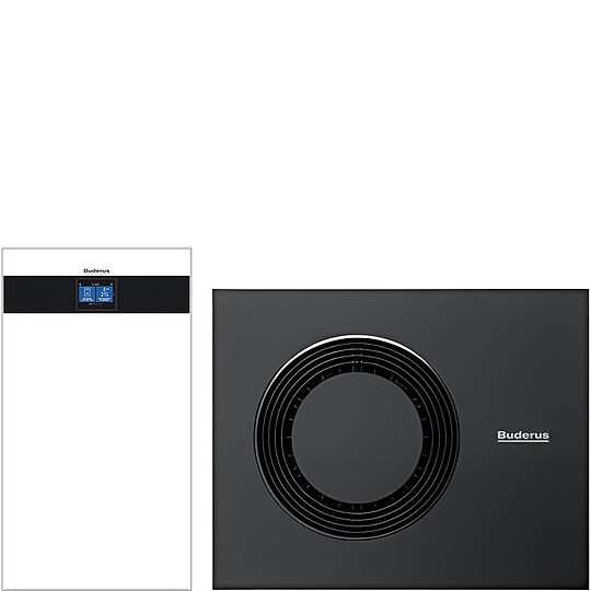 Bild 1 - Buderus Luft-Wasser-W�rmepumpe Logaplus WLW176i-12 AR TP70 mit integriertem Pufferspeicher 70l, wei� - 7739623356