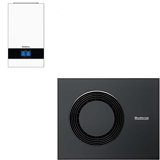 Bild 1 - Buderus Luft-Wasser-W�rmepumpe Logaplus WLW176i-10 AR 12 E mit integriertem Heizstab, wei� - 7739623353
