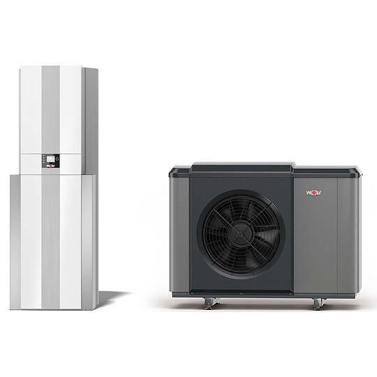 Bild 1 - WOLF Wärmepumpen-Center CHC-Monoblock 10/300-50 inklusive CHA10/400V, Warmwasserspeicher, Reihenpufferspeicher + Bedienmodul - 9146845