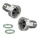 1 Satz Wasserzhlerverschraubung 1/2'' AG x 3/4'' IG berwurf flachdichtend - Messing verchromt
