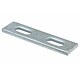 Platte verzinkt - 100 x 25 mm - mit 2 Langlchern 10 x 25 mm - fr Profil 27/18 und 28/30