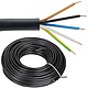 Erdleitung / Starkstromkabel 0,6/1kV NYY-J 5 x 2,5 mm� - Farbe schwarz - Rolle je 50 m