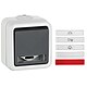 Aufputz-Taster PEHA IP44,1-poliert, grau D 655 WAB - Set mit 10 Stck