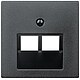 System M, Abdeckung UAE Datendose 2-Fach Merten, anthrazit