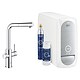 Spltischmischer Grohe Blue Home Starter Kit, herausziehbarer L-Auslauf, chrom mit Filter S-Size, CO2 Flasche und Khler - 31539000