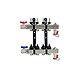 Edelstahl-Verteiler fr Fubodenheizung fr 4 Kreise mit Topmeter und Zubehr