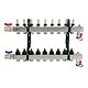 Verteiler fr Fubodenheizung aus Edelstahl fr 9 Kreise mit Topmeter und Zubehr