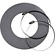 Rosette  100 mm mit Klemmschellen, schwarz