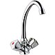Waschtisch-Zweigriffmischer ETOU 244 mm, mit versenkbarer Kette, chrom