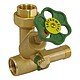 Abzweig-T-Ventil 1'' mit Abgangsverschraubung 3/4'' IG - DVGW-geprft