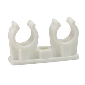 10 Stk. Doppel-Rohrclip 14 - 15 mm